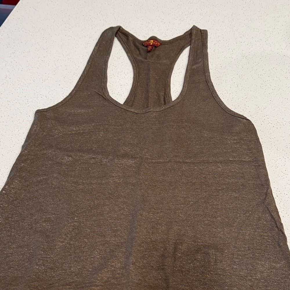 7 For All Mankind Chocolate Tank Top